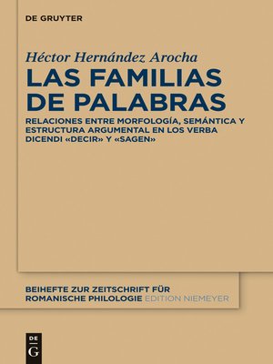 cover image of Las familias de palabras